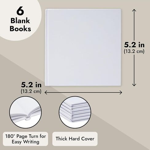 Paper Junkie Hardcover Journals, White Sketchbook (7 x 10 in, 18 Sheets, 6 Pack) in Saudi Arabia