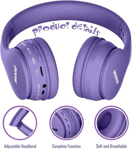Kids Bluetooth Headphones Wireless Over-Ear,68Hrs,Volume Limit 85/94dB Blue in Kuwait