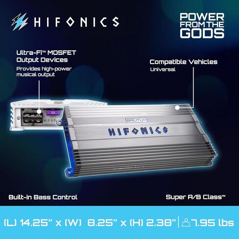 Hifonics BG-1900.1D Brutus Gamma BG Series Amp (Monoblock, 1,900 Watts Max, Super D-Class) in Saudi Arabia