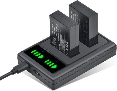 بطارية Pickle Power LP-E12 وشاحن USB مزدوج LED لكاميرا Canon PowerShot SX70 HS، EOS M M2 M10 M50 M100 M200، M50 Mark II، Rebel SL1 الرقمية in Kuwait