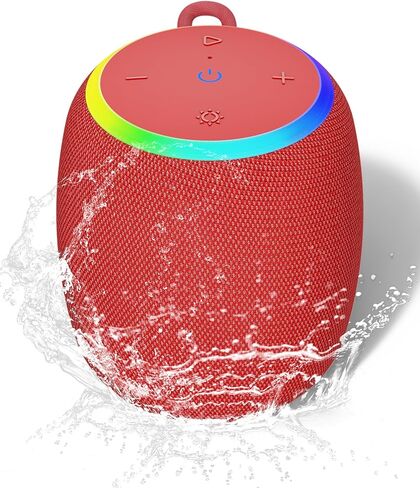 ZICOROOP Bluetooth Speakers,Portable Wireless Speaker with 15W Stereo Sound, IPX6 Waterproof Speaker with LED Light, Bluetooth TWS, Portable Speaker for Shower Outdoor Party Beach Camping in Kuwait
