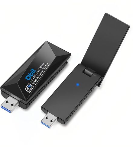 650Mbps USB WiFi Adapter for PC, 5GHz/2.4GHz Dual Band Wireless Dongle, WiFi Wireless Adapter for Laptop - Nano Size, Compatible with Windows XP/7/8/10/11, Mac OS 10.9-10.14 in Kuwait