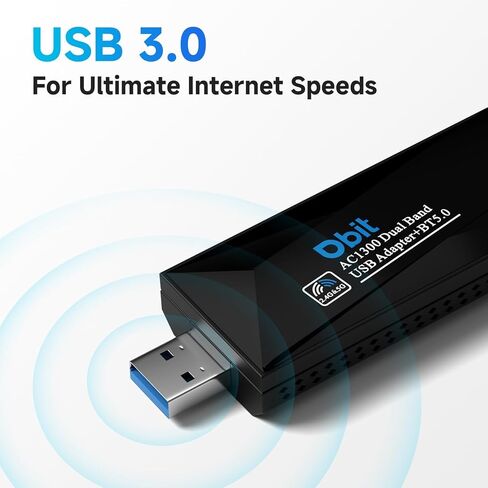 650Mbps USB WiFi Adapter for PC, 5GHz/2.4GHz Dual Band Wireless Dongle, WiFi Wireless Adapter for Laptop - Nano Size, Compatible with Windows XP/7/8/10/11, Mac OS 10.9-10.14 in Kuwait