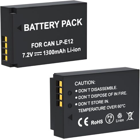 LP-E12 Battery Charger, LP Charger Compatible with Canon EOS M100, M50, M10, M2, M, Rebel SL1, 100D PowerShot SX70 HS, Kiss M, Kiss X7 & More in Kuwait