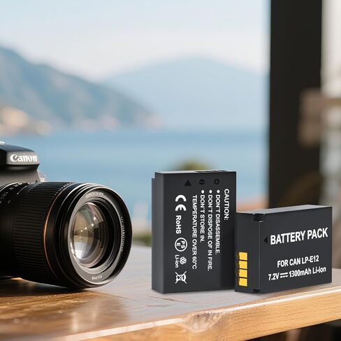LP-E12 Battery Charger, LP Charger Compatible with Canon EOS M100, M50, M10, M2, M, Rebel SL1, 100D PowerShot SX70 HS, Kiss M, Kiss X7 & More in Kuwait