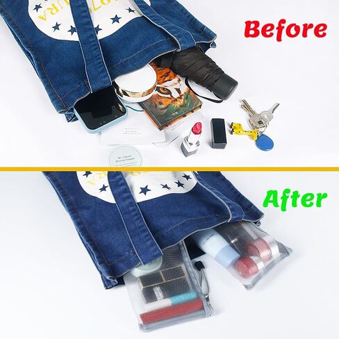 6 عبوات من حقائب مستحضرات التجميل الشبكية، وحقائب مكياج من النايلون مع سحاب للمنزل والمكتب وحقيبة الحفاضات (أسود) in Kuwait