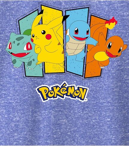 Pokemon Boys' Classic Starter Group Long Sleeve Raglan T-Shirt in Saudi Arabia
