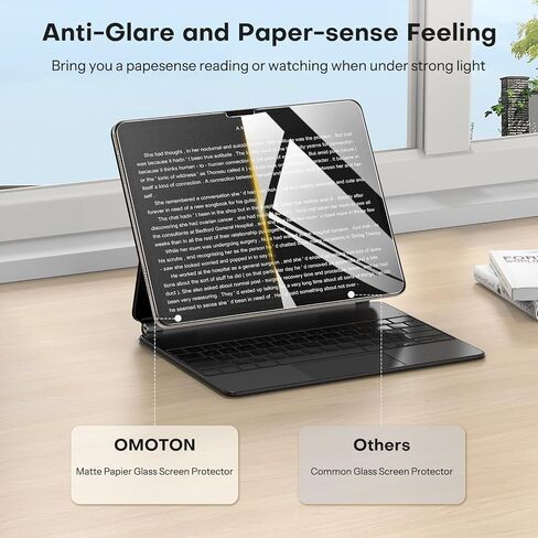 OMOTON [3 Pack] Screen Protector Compatible with iPad Mini 6 (6th Generation, 8.3 Inch) - Tempered Glass Compatible with iPad Mini 6th Generation 2021, High Definition/Apple Pencil Compatible in Kuwait