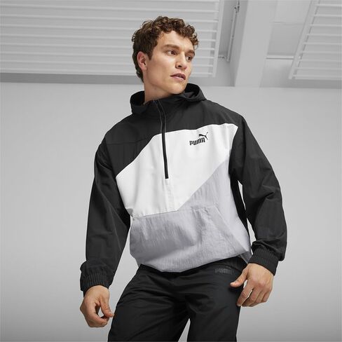 PUMA Men's Power Hooded 1/2 Zip Windbreaker in Saudi Arabia