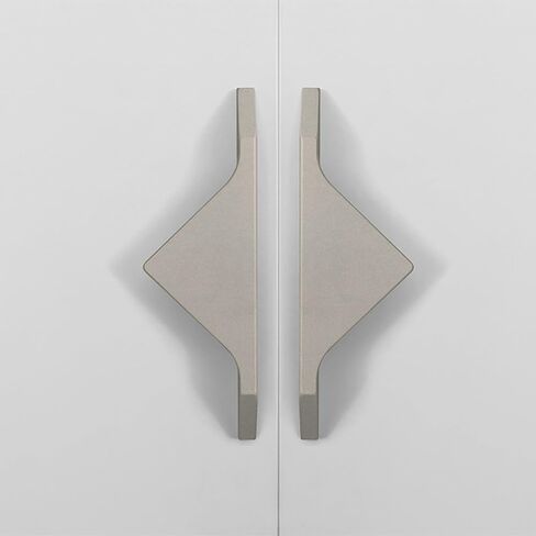 Cabinet Handles, 2 Packs Children's Room Colourful Handles Door Knob Triangular Design Cabinet Kitchen Cupboard Handles,Drawer Pulls,Aluminum Alloy Profile for Wardrobe,Dresser(Grey 2) in Saudi Arabia
