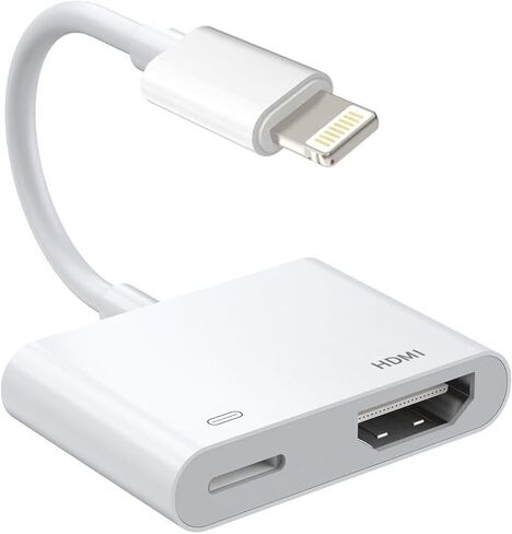 Wahbite iPhone to TV HDMI Cable, MFi Certified Lightning to HDMI Cord for iPhone/iPad/iPod on TV/Projector/Monitor, 6.6ft in Kuwait