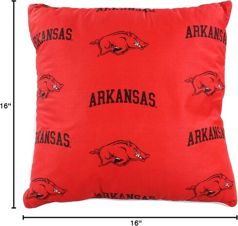 College Covers Pair Decorative Pillow, 2 Count (Pack of 1), Arkansas Razorbacks in Saudi Arabia