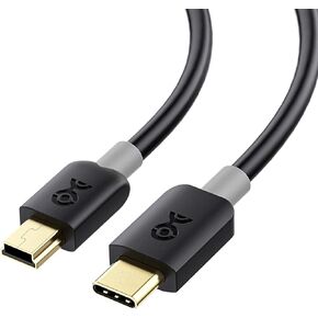 Cable Matters كابل USB C إلى كابل USB صغير بطول 6.6 قدم، كابل USB صغير إلى USB C لجهاز التحكم في الألعاب والكاميرا ونظام تحديد المواقع العالمي وكاميرا داش باللون الأسود - 6.6 قدم