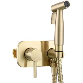 Handheld Bidet Sprayer, Bidet Sprayer for Toilet, Hot and Cold Water Bidet Sprayer, Cloth Diaper Sprayer, Concealed Wall Mount Bidet Tap, Muslim Bidet Spray,Brushed Nickel