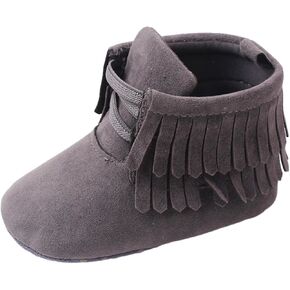 Baby Cowboy Cowgirl Tassel Boots Newborn Girls Boys Snow Boots Infant Winter Booties Anti Slip Shoes Warm
