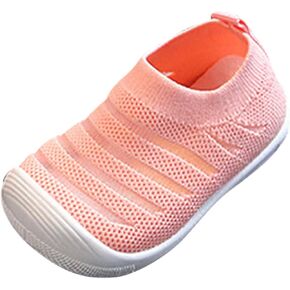Girls Running Shoes Size 13 Summer and Autumn Cute Girls Flying Woven Mesh Breathable Flat Solid Shoes Girls Size 1