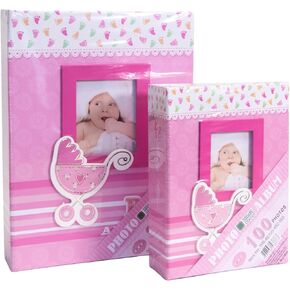 Photo Album Baby Blue, 2 Pack Photo Books for 200 photos and 100 photos 4x6 inch (Blue)