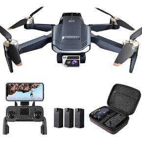 2650 ft Long Range Super Endurance Foldable Drone with Camera for Beginners–60+ min Flight Time, WiFi FPV Quadcopter with 4K HD Camera, Brushless Motor, Auto Hover, Follow Me (3 Batteries)