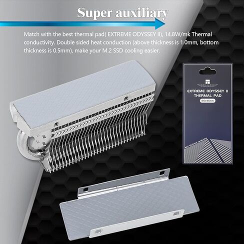 Thermalright HR-09 2280 PRO Black SSD heatsink, Double-Sided Heat Sink, with Thermal Silicone Pad for M.2 SSD PC and Computer,Desktop High Performance SSD Cooler in Saudi Arabia