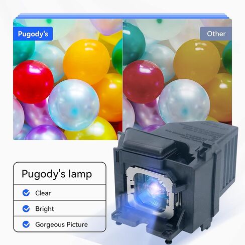 Pugody A+ ELPLP78 Replacement Projector Lamp Bulb for Epson Powerlite Home Cinema 600 725HD 730HD 2000 2030 97 98 99W 1222 EB-945 955W 965 S17 S18 W18 W22 X18 X20 X24 X25 EH-TW490 TW5200 HC2030 HC725 in Saudi Arabia
