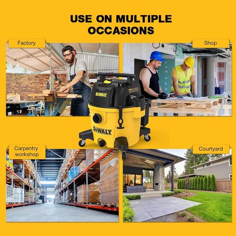 Dewalt 6 جالون متجر فراغ مبلل/جاف ، 4 ذروة HP الرطب/الجاف فاكة للمتجر ، فرع متجر مع وظيفة منفاخ ، أصفر+أسود in Saudi Arabia
