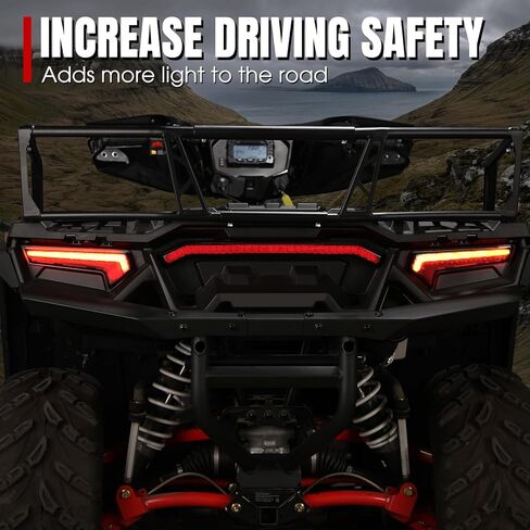 مصابيح إيقاف الفرامل RZR، مجموعة مصابيح خلفية LED A & UTV PRO لـ 2017-2022 Polaris RZR XP Turbo Sportsman 570 850 1000 ملحقات، أحمر، قطعتان in Kuwait