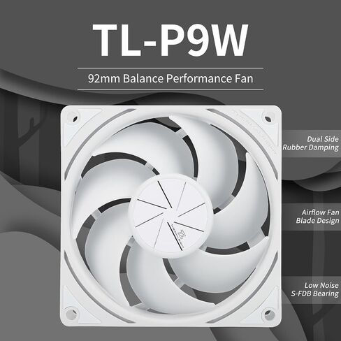 Thermalright TL-P9 CPU Fan Computer Case Fan Quiet 4PIN PWM PC Fan, High Performance 92mm Silent Cooler Fan, 2200RPM Speed, CPU Cooling Fan(Black) in Saudi Arabia