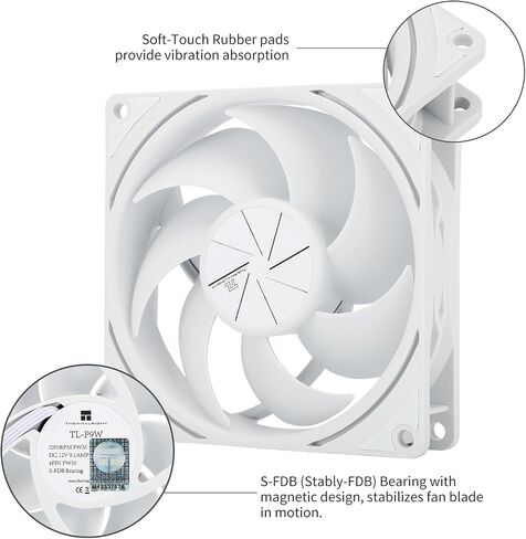 Thermalright TL-P9 CPU Fan Computer Case Fan Quiet 4PIN PWM PC Fan, High Performance 92mm Silent Cooler Fan, 2200RPM Speed, CPU Cooling Fan(Black) in Saudi Arabia