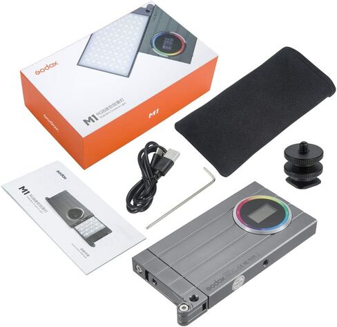 Godox C5R RGBWW Video Panel Light, RGB Camera Light with 14 FX Special Effects, Dimmable 2500K to 8500K, Built-in 3.8V/3000mAh Rechargeable Battery, Pocket RGB Video Light for YouTube Video Shooting in Saudi Arabia