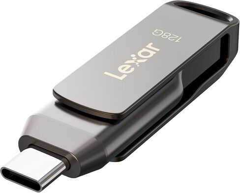 محرك فلاش Lexar 256GB JumpDrive Dual Drive D400 USB 3.1 Type-C وType-A، قراءة تصل إلى 130 ميجابايت/ثانية (LJDD400256G-BNQNU) in Kuwait