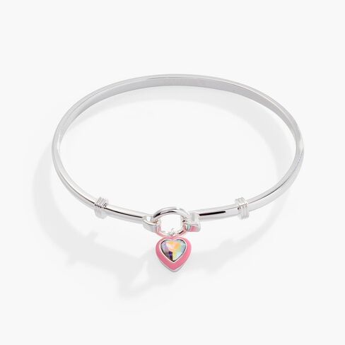 Alex and Ani AA737723SR,Crystal Heart and Epoxy Tension Bangle,Shiny Rose Gold,Blue, Bracelets in Saudi Arabia