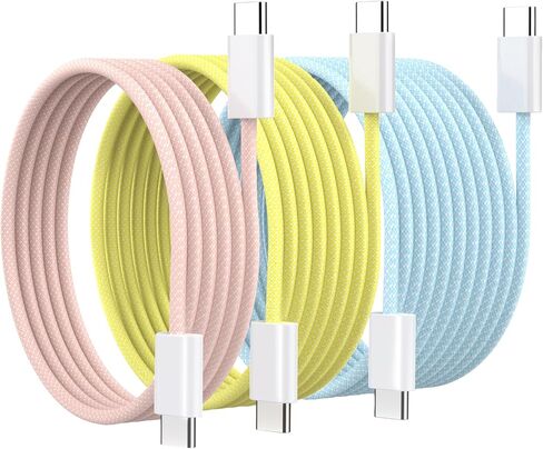 USB C to USB C, 240W USB C Cable, 6.6ft C to C Cable Fast Charging for Macbook Pro/Macbook Air, iPad Pro 12.9-inch, iPhone 15/Pro Max/Pro/Plus, Samsung Galaxy S23,Compatible 140W/100W /65W/45W/35W/20W in Saudi Arabia
