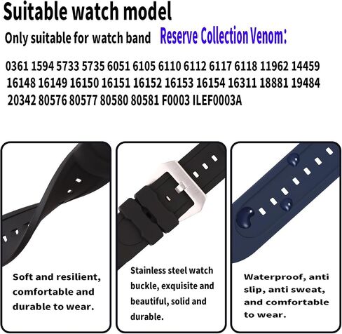 JETHENG 26mm Men's Rubber watch strap for Invicta Reserve Collection Venom 5732 1219 6118 6117 6105 6116 6110 14467 16149 18535 Women's outdoor sports silicone watch band watch accessories buckle in Saudi Arabia