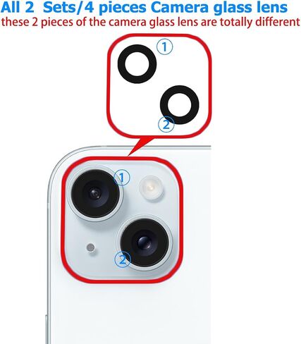 Vimour 2 Pieces OEM Rear Camera Glass Lens Replacement for Samsung Galaxy S20 Plus with Adhesive and Repair Toolkit in Kuwait