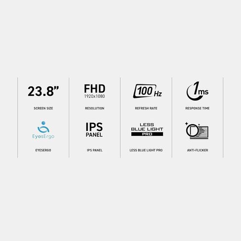 MSI شاشة IPS FHD مقاس 24 انش (1920 × 1080) غير وهج مع اطار ضيق للغاية 100 هرتز 1 مللي ثانية 16:9 مع حامل امالة (برو MP243XW) in Saudi Arabia