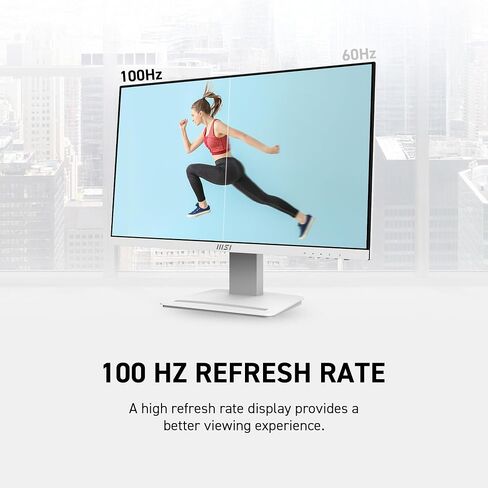 MSI شاشة IPS FHD مقاس 24 انش (1920 × 1080) غير وهج مع اطار ضيق للغاية 100 هرتز 1 مللي ثانية 16:9 مع حامل امالة (برو MP243XW) in Saudi Arabia