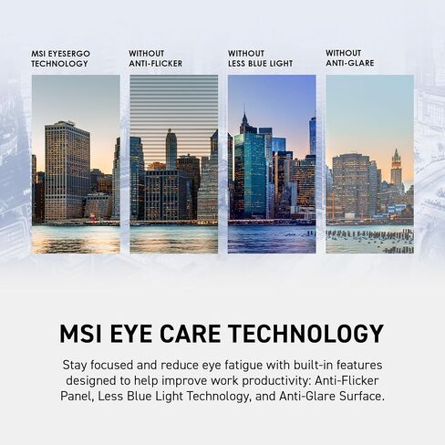 MSI شاشة IPS FHD مقاس 24 انش (1920 × 1080) غير وهج مع اطار ضيق للغاية 100 هرتز 1 مللي ثانية 16:9 مع حامل امالة (برو MP243XW) in Saudi Arabia