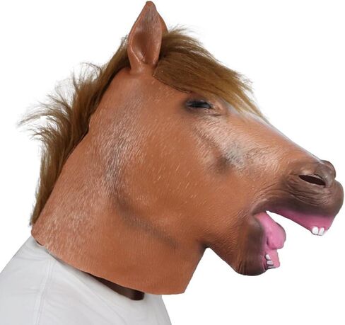 قناع رأس الحصان الحصري من BEESUM، أقنعة BaJack Horse Cosplay لحفلات الهالوين من اللاتكس in Kuwait