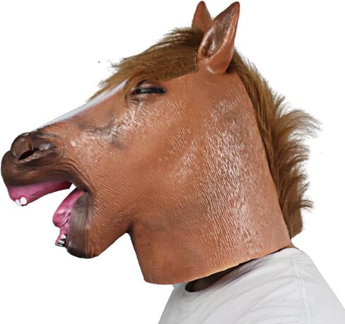 قناع رأس الحصان الحصري من BEESUM، أقنعة BaJack Horse Cosplay لحفلات الهالوين من اللاتكس in Kuwait