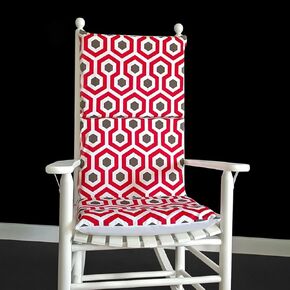 Blue Hexagon Rocking Chair Cushion