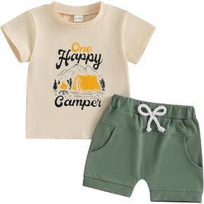 Baby Boy First Birthday Outfit Letters Short Sleeve Shirt Shorts Cake Smash Outfit Birthday Clothes
