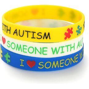 سوار التوعية بالتوحد 2-5 عبوات من الأساور السيليكون للجنسين مقاس البالغين in Kuwait