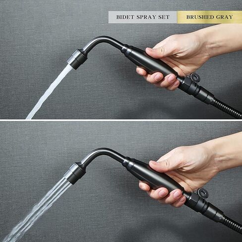 Handheld Bidet Sprayer 2 Spray Modes Baby Cloth Diaper Sprayer Single Cold Toilet Sprayer Wall Mounted Brass Handheld Sprayer Kit with Angle Valve,Brushed Gold（Blackcopper） in Kuwait