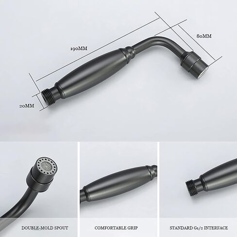 Handheld Bidet Sprayer 2 Spray Modes Baby Cloth Diaper Sprayer Single Cold Toilet Sprayer Wall Mounted Brass Handheld Sprayer Kit with Angle Valve,Brushed Gold（Blackcopper） in Kuwait