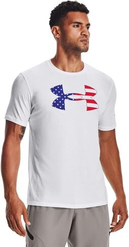 Under Armour Men's New Freedom Big Flag Logo T-Shirt (as1, Alpha, m, Regular, Regular, Red (600)/White, Medium) in Saudi Arabia