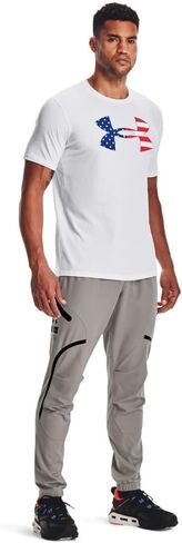 Under Armour Men's New Freedom Big Flag Logo T-Shirt (as1, Alpha, m, Regular, Regular, Red (600)/White, Medium) in Saudi Arabia