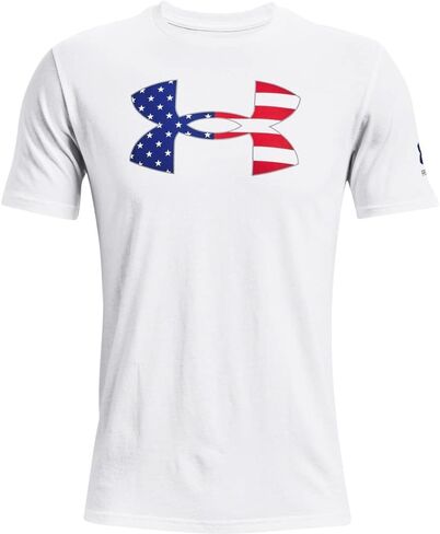 Under Armour Men's New Freedom Big Flag Logo T-Shirt (as1, Alpha, m, Regular, Regular, Red (600)/White, Medium) in Saudi Arabia