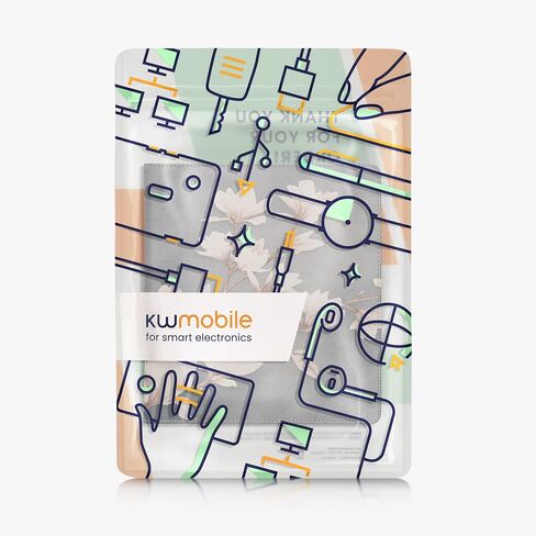 حافظة kwmobile متوافقة مع حافظة Amazon Kindle Scribe - غطاء من البولي يوريثان مع حزام - فراشة Tendrill أزرق داكن in Saudi Arabia