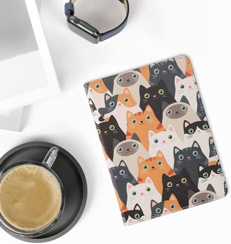 kwmobile Case Compatible with Amazon Kindle Paperwhite 11. Generation 2021 Case - PU Cover w/Strap - Moroccan Vibes in Multicolor Blue/Orange/White in Saudi Arabia
