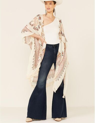Angie womens Women's Lace Trim Kimono in Saudi Arabia